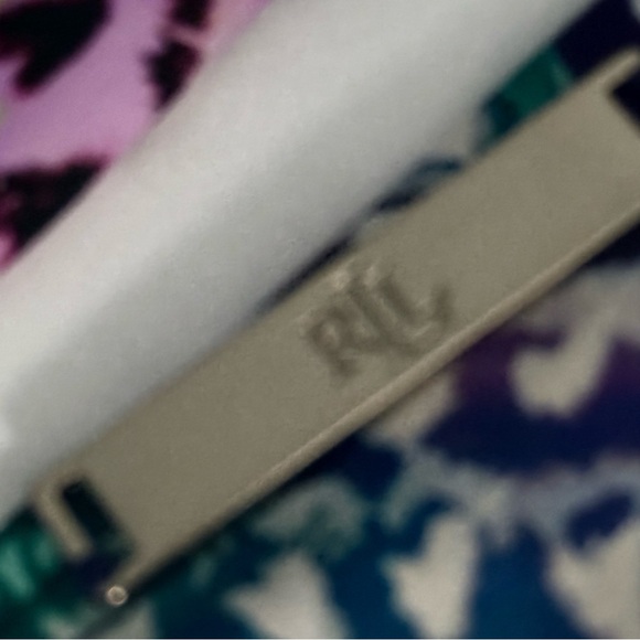 Ralph Lauren Captiva Paisley Two Piece Bandeau Tankini Swimsuit Purple Size 4 - Picture 7 of 12